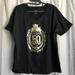 Disney Tops | Disney's Haunted Mansion 50th Anniversary Black & Gold T-Shirt Size L | Color: Black/Gold | Size: L