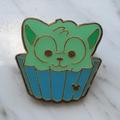 Disney Jewelry | Gelatoni The Cat (Duffy's Friend) Cupcake From Hong Kong Disneyland Disney Pin | Color: Blue/Green | Size: Os