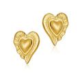 Free People Jewelry | Gold Stud Heart Earrings | Color: Gold | Size: Os