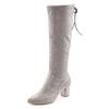 Schlupfstiefel LASCANA, Damen, Gr. 42, grau, Obermaterial: 100% Textilmaterial. Futter: 100% Textilmaterial. Decksohle: 100% Lederimitat. Laufsohle: 100% Synthetik, unifarben, modisch, Schuhe, Schlupfboots, Slouchy Boots, Slip-On, Stretch & Blockabsatz