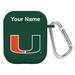 Green Miami Hurricanes Personalized AirPods Case Cover