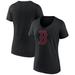 Women's Fanatics Branded Black Boston Red Sox Rough Diamond V-Neck T-Shirt