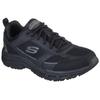 Sneaker SKECHERS "OAK CANYON-VERKETTA", Herren, Gr. 44, schwarz, Leder, Textil, Lederimitat, sportlich, Schuhe, mit Relaxed Fit-Ausstattung, Freizeitschuh, Halbschuh, Schnürschuh