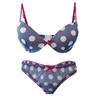 Set: Push-up-BH FAMILY TRENDS ""gepolsterter Bügel BH"" Gr. 70, Cup B, blau Damen BH-Sets mit hervorragender Passform