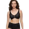 Minimizer-BH TRIUMPH "Wild Rose Sensation W01", Damen, Gr. 80, Cup G, schwarz, Spitze, Obermaterial: 82% Polyamid, 18% Elasthan, feminin, BHs, verkleinert die Brust optisch um eine Cup-Größe
