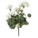 Vickerman Artificial 20" White Geranium Bush, 4 per Pack.