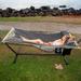 Double Hammock with Stand, Two Person Cotton Rope Hammock