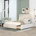 Nestfair Full Size Upholstery Platform Bed with Four Drawers and Adjustable Headboard