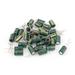 30pcs 8 x 12mm Cylindrical Radial Lead Electrolytic Capacitor 105C 4.7uF 400V - Green, Gold Tone, Silver Tone