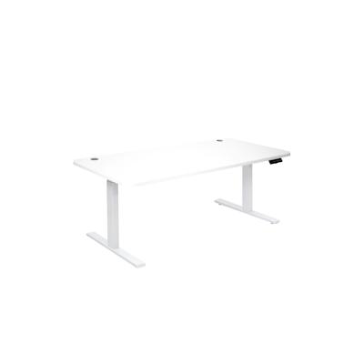 Mendler Schreibtisch HWC-D40, Computertisch, elektrisch höhenverstellbar 160x80cm 53kg ~ weiß, weiß Image