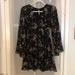 Free People Dresses | Free People Bell Sleeve Floral Mini Dress | Color: Black | Size: Xs