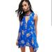 Free People Dresses | Free People Blue Floral Tree Swing Tunic Dress | Color: Blue | Size: M