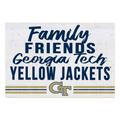 Georgia Tech Yellow Jackets 24'' x 34'' Friends Family Wall Art