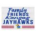 Kansas Jayhawks 24'' x 34'' Friends Family Wall Art