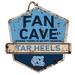 North Carolina Tar Heels Fan Cave Badge Sign