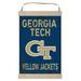 Georgia Tech Yellow Jackets Faux Rust Banner Sign