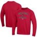 Men's Under Armour Red Texas Tech Raiders Softball All Day Arch Fleece Pullover Sweatshirt