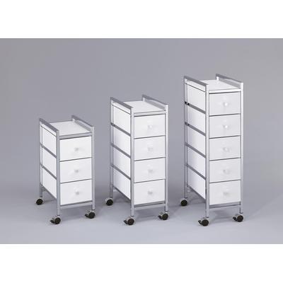 Rollwagen HEINE HOME, weiß, B:24cm H:71cm T:40cm, MDF, Stahl, Rollwagen Image