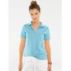 Poloshirt "Poloshirt", Damen, Gr. 44, blau (türkis), 95% Baumwolle, 5% Elasthan, B.C. BEST CONNECTIONS BY HEINE, unifarben, Kurzarm, Shirts