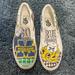 Vans Shoes | Custom Hand-Drawn University Of Michigan Vans Sneakers | Color: White | Size: Women’s 9 / Men’s 7.5