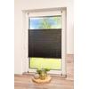 Plissee K-HOME "Klemmfix Pisa" Gr. 27, schwarz, B:40cm H:210cm, Obermaterial: 100% Polyester, Plissees, Crushed-Optik