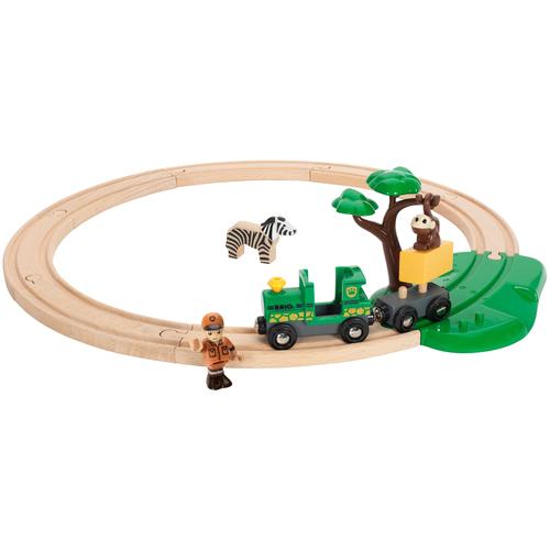 "Spielzeug-Eisenbahn BRIO ""BRIO WORLD, Safari Bahn Set"" Spielzeugfahrzeuge beige (natur) Kinder Ab 3-5 Jahren"