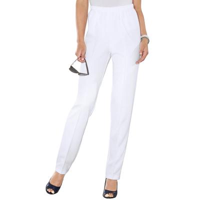 Dehnbund-Hose CLASSIC BASICS, Damen, Gr. 235, Extrakurzgrößen, weiß, 100% Polyester, unifarben, lang, Hosen Image