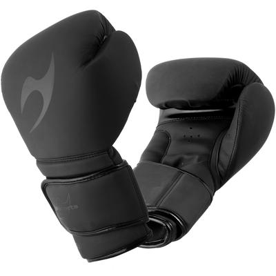 Boxhandschuhe JU-SPORTS "Training pro" Gr. M 12 oz, schwarz (black, black) Boxhandschuhe