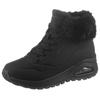 Schnürboots SKECHERS "UNO RUGGED - FALL AIR", Damen, Gr. 38, schwarz, Lederimitat, Textil, unifarben, sportlich, Schuhe, Winterboots mit Air-Cooled Memory Foam Komfort-Innensohle