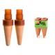 Blumat 22202 Flaschen Adapter; Bewässerung für Pflanzen, X Large, 2er Pack & Bio Green Hydro Wine Tonkegel Bewässerungssystem für Garten- & Zimmerpflanzen I Terracotta, 4-er Set