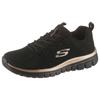 Sneaker SKECHERS "Graceful - Get Connected", Damen, Gr. 35, gold (schwarz, rose gold), Textil, sportlich, Schuhe, Freizeitschuh, Halbschuh, Schnürschuh mit Memory Foam, Topseller