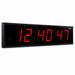 Ivation Large Digital LED Wall Clock Plastic in White | 6 H x 36 W x 1.75 D in | Wayfair JID0136RED