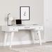 South Shore Helsy Desk w/ Built in Outlets Wood in Brown/White | 30.25 H x 59.5 W x 23.5 D in | Wayfair 14668