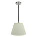 Winston Porter Vanessa 1 - Light Single Cone Pendant Fabric in White | 9 H x 12 W x 6 D in | Wayfair 30F47DB499B64A7F847D524198D0A266