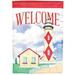 East Urban Home Welcome Lighthouse 2-Sided Polyester 18 x 13 in. Garden Flag in Blue/Brown/Red | 18 H x 13 W in | Wayfair