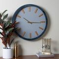 Joss & Main Agostino 21.3" Wall Clock Wood in Brown/Gray | 23.5 H x 23.5 W x 2.5 D in | Wayfair 5F7D199E8AC04E43ABCEC08AA7B4895D