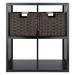 Gracie Oaks Lola-Mai Woven 2 Drawer Storage Chest Plastic/Solid Wood in Black/Brown | 27.05 H x 25.63 W x 11.81 D in | Wayfair