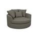 Barrel Chair - Wade Logan® Ashonte Anjuan 61" Wide Barrel Chair Polyester/Fabric in Gray | 37 H x 61 W x 61 D in | Wayfair