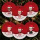 Brentford Christmas Tree Decoration Flat Ceramic Bauble Bees Toney Frank Pack Of 6 Full Colour