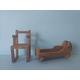 Antique Miniature Dolls' Cradle and Chair