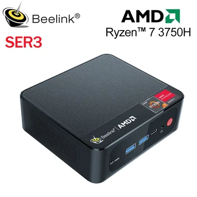Beelink – Mini PC de bureau modèle SER3 R7 AMD Ryzen 7 3750H Windows 11 DDR4 8 go de SSD 256