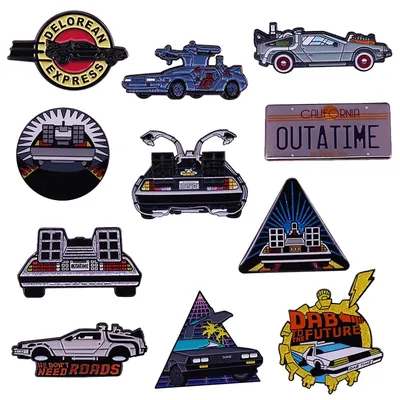 Retour vers le futur Delorcriptions Pins Collection Time Machine OUTATIcloser Neon Glitter