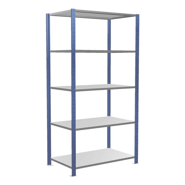 SCHULTE Lagertechnik Fachbodenregal 130x200 cm »MULTIplus150« 60 cm Tiefe 5 Böden Grundregal (alleine blau, 113.6x200x63.6 cm Image