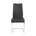 Set of Four Black Faux Faux Leather Long Back Cantilever Chairs