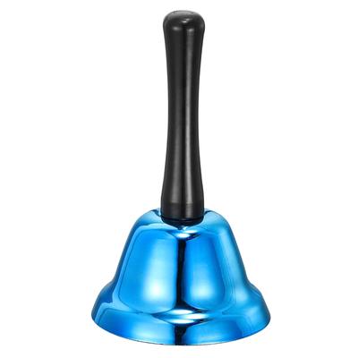 Loud Hand Bell, 75mm(2.95") Dia. Dinner Bell for Classroom, Service, Blue