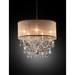Silver and Pink Faux Crystal Hanging Chandelier Lamp - 67" x 22.5" X 22.5"