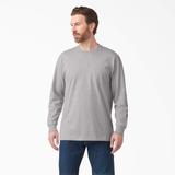Dickies Men's Logo Graphic Long Sleeve Pocket T-Shirt - Heather Gray Size L (WL22B)