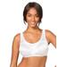 Plus Size Women's Satin Wireless Comfort Bra by Comfort Choice in White (Size 54 DD)