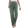 Plus Size Women's Elastic Waist Mockfly Straight-Leg Corduroy Pant by Woman Within in Pine (Size 18 W)