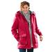 Plus Size Women's Microfiber Parka by Woman Within in Classic Red (Size 1X)